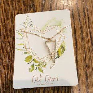 Gold Triangle Get Gem Necklace